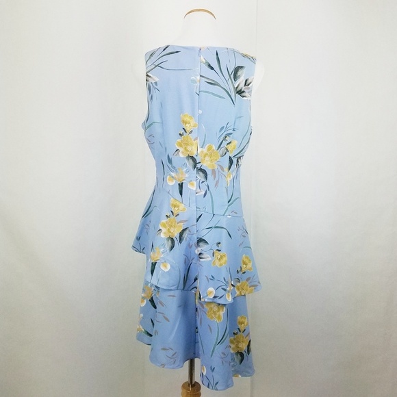 Bar III Asymmetrical Floral Dress, Size 12 - Picture 3 of 5